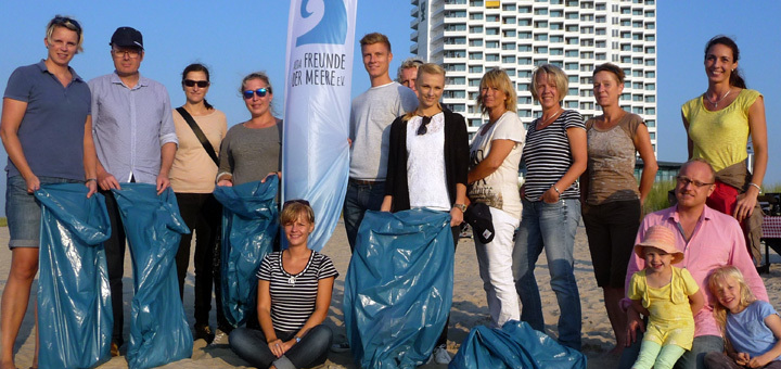 AIDA Freunde der Meere e.V. beteiligten sich am International Coastal Cleanup Day in Warnemünde. Foto: AIDA Freunde der Meere e.V.
