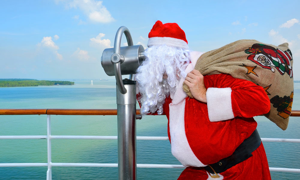 AIDA Weihnachtsmann an Bord. Foto: AIDA Cruises