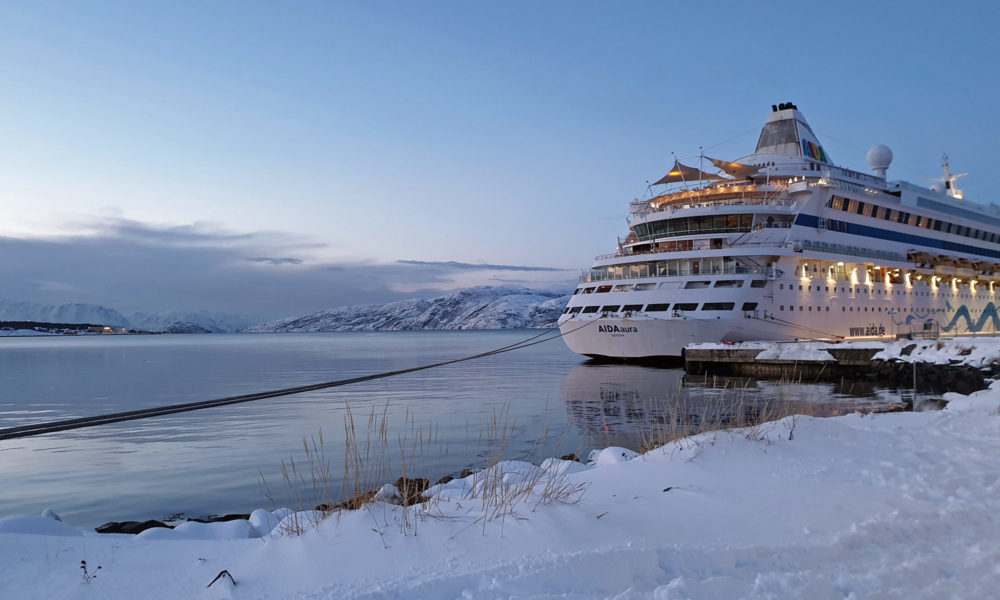 AIDA im Winter in Alta, Norwegen