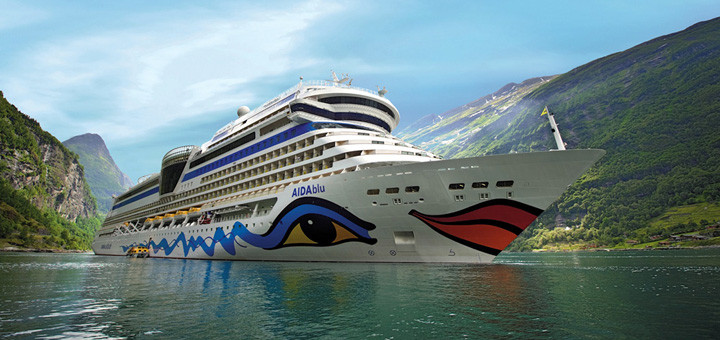 AIDAblu in Norwegen. Foto: AIDA Cruises