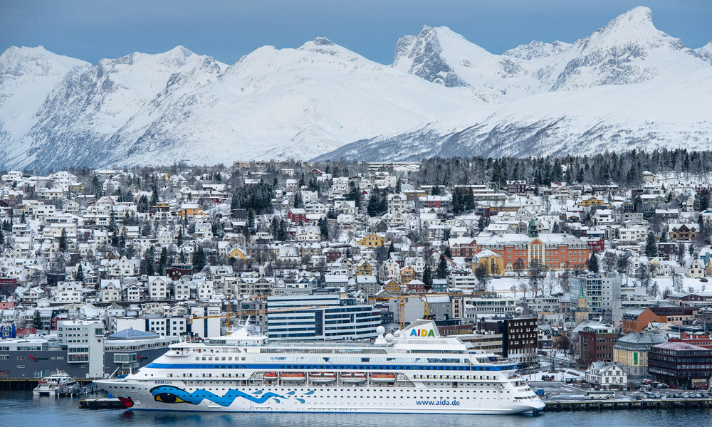 AIDAcara in Tromsø, Norwegen. Foto: AIDA Cruises