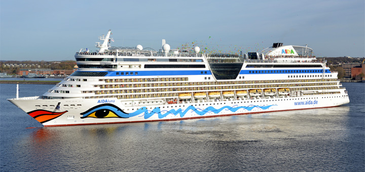 AIDAluna in Kiel. Foto: AIDA Cruises