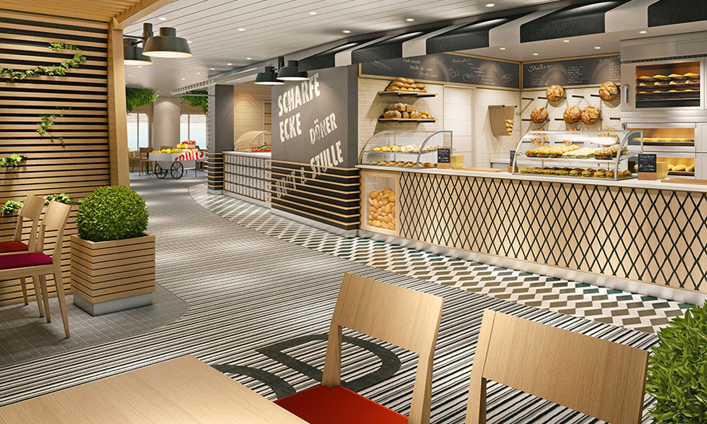 AIDAnova Streetfood Plaza. Foto: AIDA Cruises