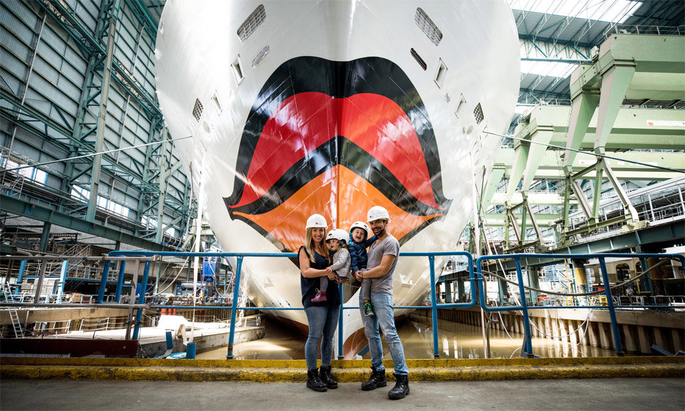 AIDAnova Tauffamilie Mirza. Foto: AIDA Cruises