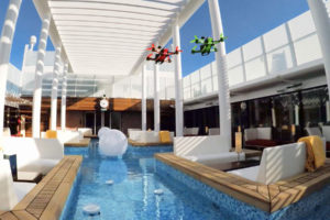 Drohnenrace auf AIDAprima. Foto: AIDA Cruises