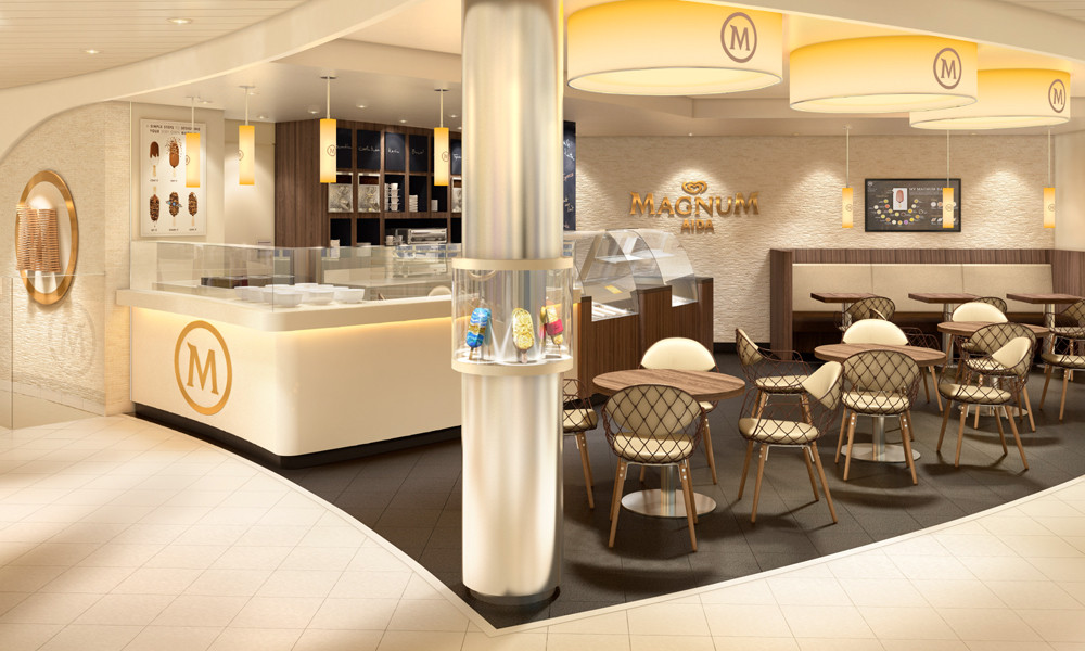 Eiscafé auf AIDAprima. Foto: AIDA Cruises