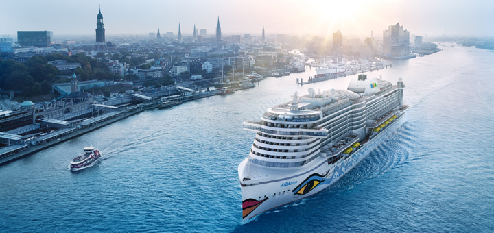 AIDAprima in Hamburg. Foto: AIDA Cruises