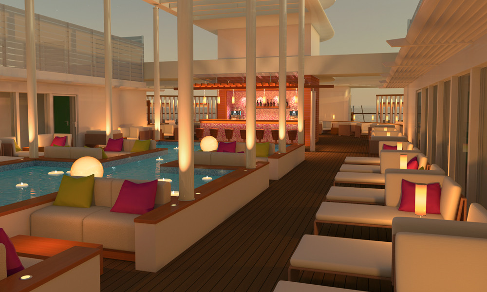 Patio Deck auf AIDAprima. Foto: AIDA Cruises