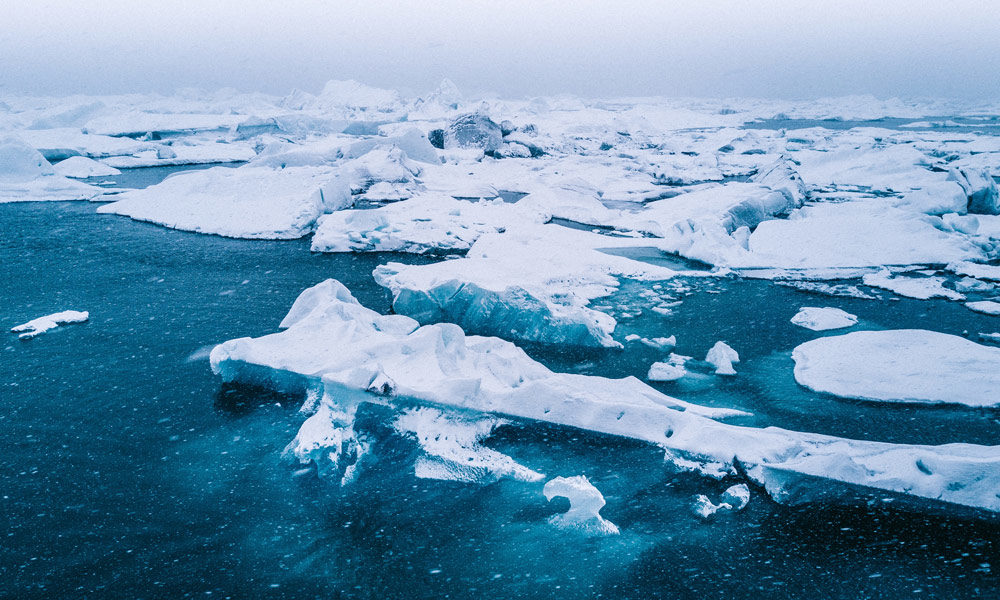 Eisberge in Island