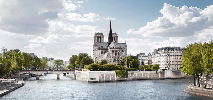 Notre Dame mit A-ROSA. Foto: A-ROSA Flussschiff