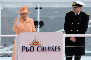 Queen tauft Britannia in Southampton. Foto: P&O Cruises