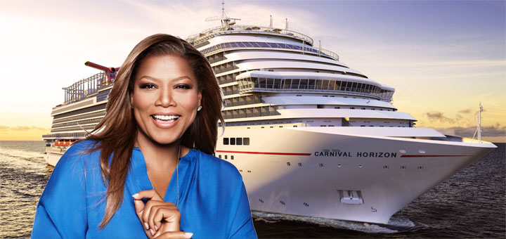 Queen Latifah tauft die Carnival Horizon. Foto: Carnival Cruise Lines