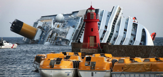 Das havarierte Kreuzfahrtschiff Costa Concordia vor der Insel Giglio. Foto: Rvongher / Wikimedia Commons