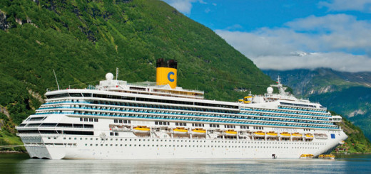 Costa Fortuna im Geirangerfjord in Norwegen. Foto: Costa Kreuzfahrten