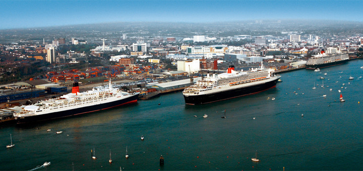 Alle drei Cunard-Queens in Southampton. Foto: Cunard Line
