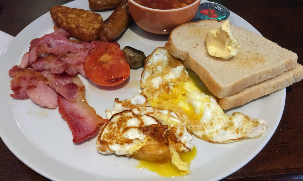 English Breakfast in Newcastle Kreuzfahrtpiraten