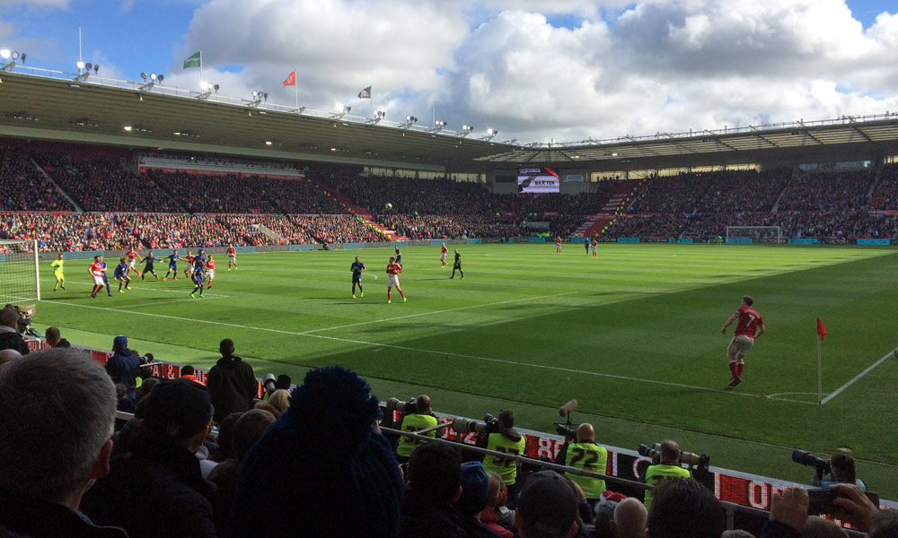 Premier League live im Riverside Stadium von Middlesbrough