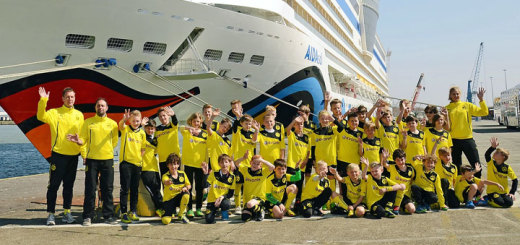 Auf Fußball-Kreuzfahrt mit AIDA und Borussia Dortmund. Foto: AIDA Cruises