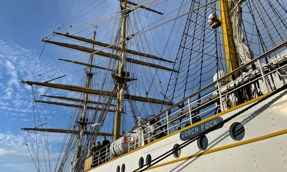 Gorck Fock bei der Hanse Sail in Warnemünde