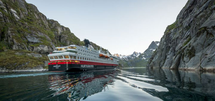 Hurtigruten auf Kreuzfahrt in Norwegen. Foto: Trym Ivar Bergsmo