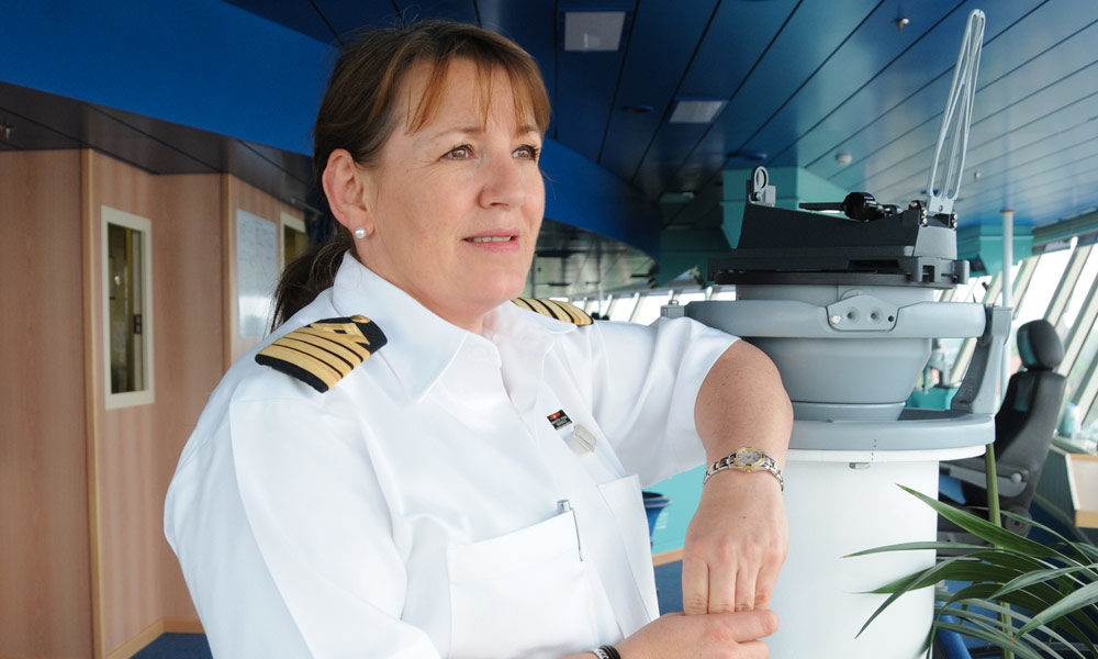 Cunard-Kapitän Inger Klein Thorhauge. Foto: Cunard Line