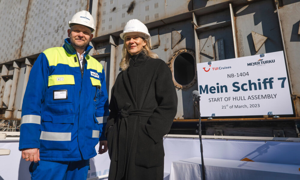 Kiellegung der Mein Schiff 7 in Turku