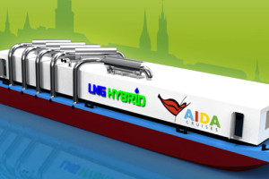 LNG Hybrid Barge für AIDA. Foto: AIDA Cruises
