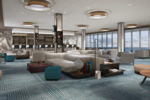 Himmel und Meer-Lounge auf der Mein Schiff 1. Foto: TUI Cruises