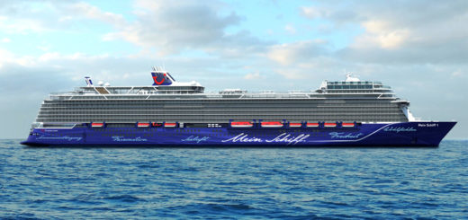 Außenansicht der neuen Mein Schiff 1. Foto: TUI Cruises