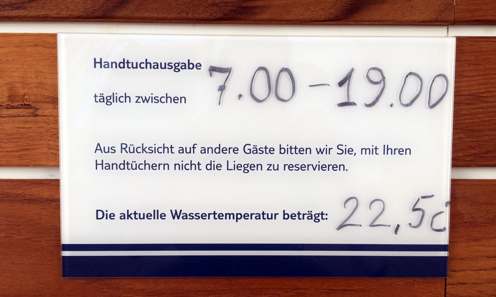 Mein Schiff 5 Handtuchausgabe