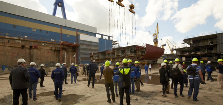 Kiellegung der Mein Schiff 5 auf der Meyer Werft in Turku. Foto: TUI Cruises