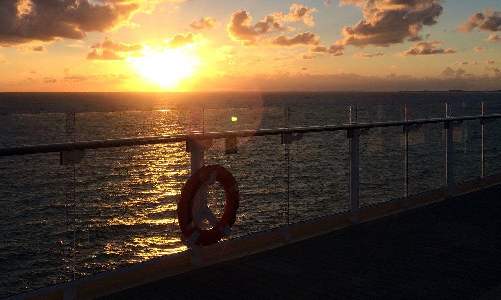 Sonnenuntergang auf der Mein Schiff 5