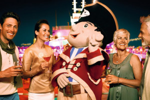 Nightlife auf dem Deck mit Capt'n Sharky auf Mein Schiff. Foto. TUI Cruises