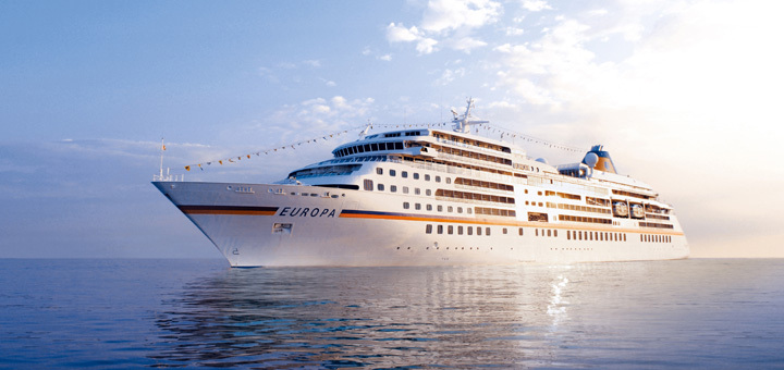 MS EUROPA auf Kreuzfahrt. Foto: Hapag-Lloyd Kreuzfahrten