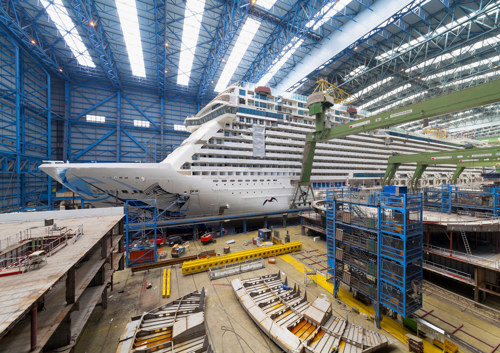 Norwegian Escape im Baudock II der Meyer Werft in Papenburg. Foto: Meyer Werft