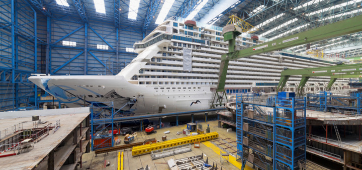 Norwegian Escape im Baudock II der Meyer Werft in Papenburg. Foto: Meyer Werft