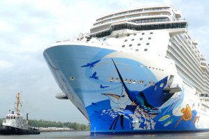 Norwegian Escape in Papenburg. Foto: Meyer Werft