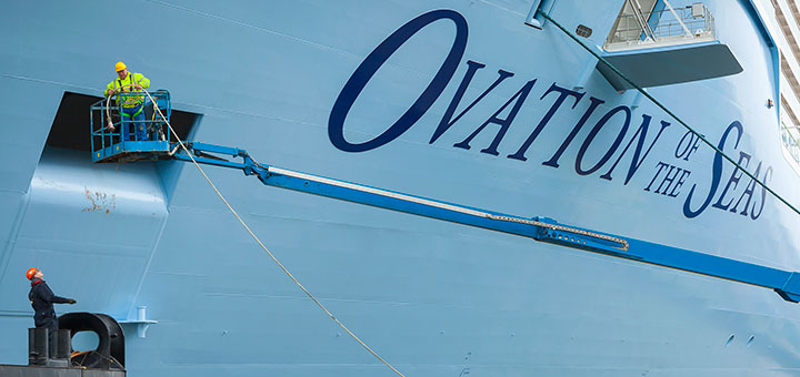 Ovation of the Seas in der Werft. Foto: Meyer Werft