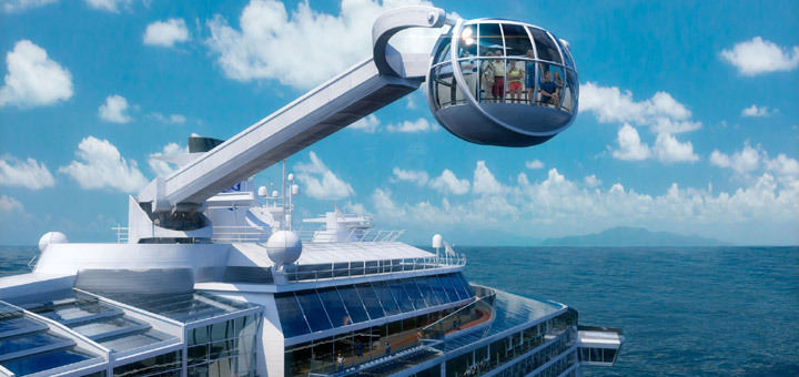 Rundblick mit dem North Star auf der Quantum of the Seas. Foto: Royal Caribbean International