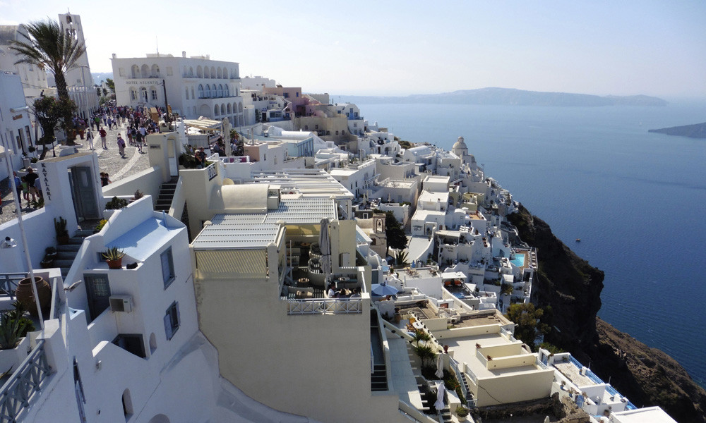 Auf Kreuzfahrt in Santorini, Griechenland. Foto: Cordula Mahr