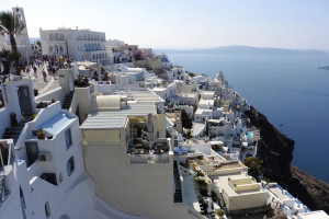 Auf Kreuzfahrt in Santorini, Griechenland. Foto: Cordula Mahr