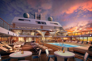 Pool auf der Seabourn Encore. Foto: Seabourn Cruise Line