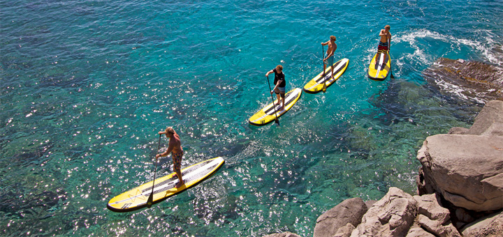 Stand-Up-Paddling-Ausflüge mit AIDA. Foto: AIDA Cruises