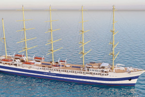 Modell des Star Clipper Neubaus. Foto: Star Clippers