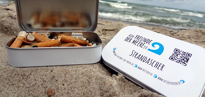 Aktion „Strandascher für saubere Ostseestrände“ der AIDA Freunde der Meere